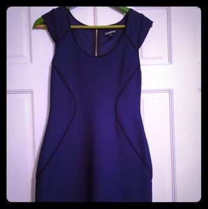 Black amd blue bodycon dress